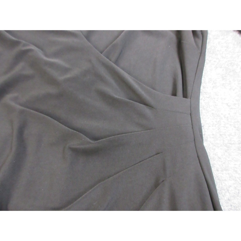 Lauren Ralph Lauren Dress Womens 4 Black Cold Shoulder Ruffle Sleeve Sheath LBD‎ - Picture 5 of 14